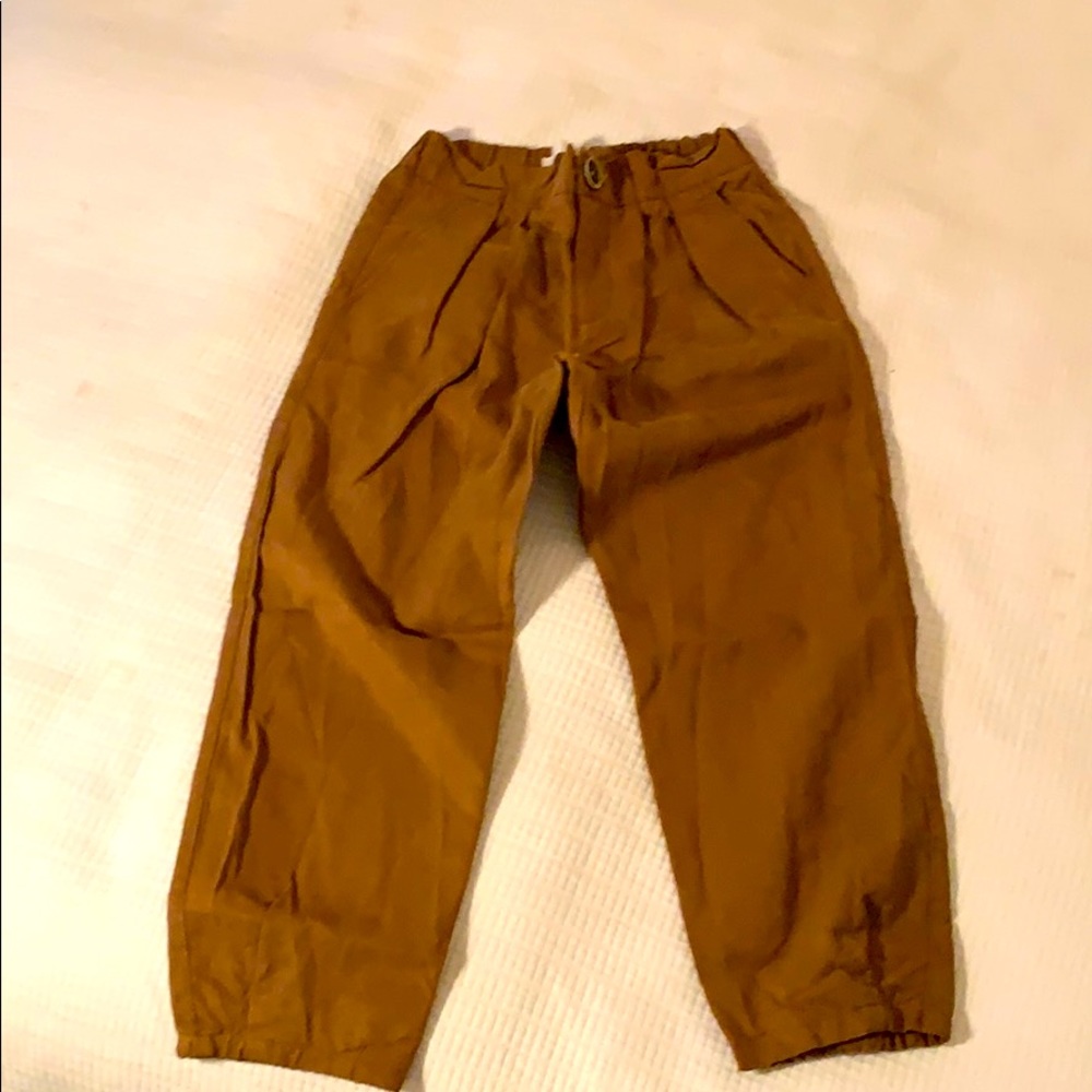 Zara girls paper bag waist pants